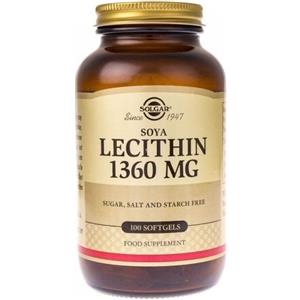 Solgar Lecitina di Soia 100 Perle Softgels - Integratore con Fosfolipidi, Glicolipidi, Colina e Inositolo per la Funzione Epatica