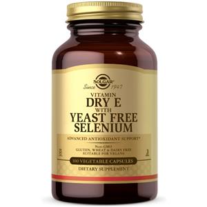 Solgar Vitamina E Secca con Selenio - 100 Capsule Vegetali, Antiossidante e Supporto Immunitario
