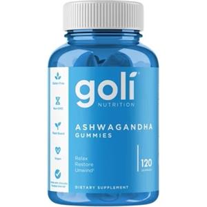 Goli Nutrition Ashwagandha Gummies - 120 Gummies con Estratto di Ashwagandha KSM-66 e Vitamina D2 per il Benessere Mentale