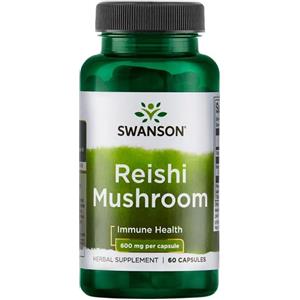 Swanson Fungo Reishi 600mg - 60 Capsule per Supporto Immunitario e Benessere Naturale
