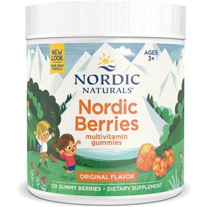Nordic Naturals Nordic Berries Multivitamin - 120 Gomme Gommose al Gusto Originale con Vitamine A, B, C, D3, E, Calcio e Magnesio