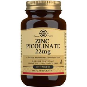 Solgar Zinco picolinato, 22mg - 100 compresse