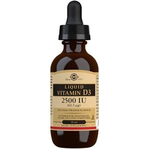 Solgar Vitamina D3 Liquida 2500 UI - Aroma Naturale di Arancia - 59 ml, Rafforza il Sistema Immunitario e Mantiene Ossa e Denti Sani