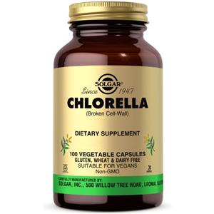 Solgar Clorella - Integratore Alimentare in Capsule Vegetali con Chlorella pyrenoidosa, Ricco di Clorofilla e Sostanze Nutritive Energetiche - 100 Capsule