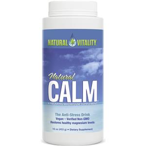 Natural Vitality Natural Calm - Polvere di Magnesio Non Aromatizzata - 453g per Rilassamento e Benessere