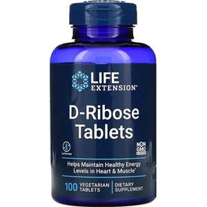 Life Extension D-Ribosio - 100 Compresse Vegetariane per Supporto Energetico Cellulare