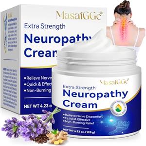 VOFANK Crema Di Sollievo Della Neuropatia Forza Extra Per Piedi, Gambe,Mani, Dita Dei Piedi Con Curcuma Naturale, Zenzero - Disagio Muscolare E Articolare,Crema Massaggio Muscolare Naturale, Formicolio