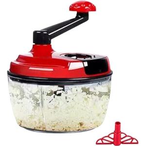 Generic Mincer Chopper Manuale Multifunzione Manovella Crank Cood Processore | Affettatrice per verdure con impugnatura pieghevole, tritacarne manuale efficiente, utensile per tritare a mano per frutta, noci