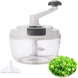 Generic Mincer Chopper Manuale Multifunzione Manovella Crank Cood Processore | Affettatrice per verdure con impugnatura pieghevole, tritacarne manuale efficiente, utensile per tritare a mano per frutta, noci
