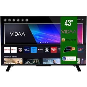 Toshiba Smart VIDAA TV 43" Ultra HD 43UV2363DA TV 4K 43 Pollici, Televisore LED Compatibile con Alexa, DVB-T2, Tecnologia LED, Dolby Vision HDR10, HDMI 2.1