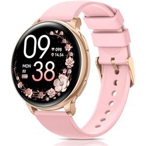 AIMIUVEI Smartwatch Donna, 1,27" HD Orologio Smartwatch con Chiamate, Fisiologia Femminile, 120+ Sport, 24H Cardiofrequenzimetro SpO2, Sonno, Passi, IP68 Smart Watch Fitness Android iOS Rosa