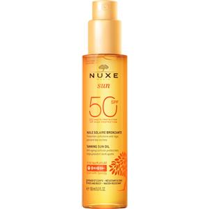 Nuxe Sun Olio Solare Abbronzante SPF50 Viso e Corpo 150ml - Alta Protezione Anti-Età e Anti-Macchie