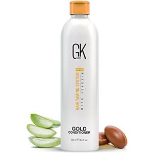 GK HAIR Gold Conditioner Balsamo alla (250ml / 8,5 fl. oz) Idratante per capelli/Lucentezza e protezione con olio di argan, burro di karité, oli naturali | Tutti i tipi di capelli