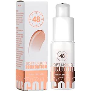 Yianyal Fondotinta Autoadattivo Per Pelle Matura, Correttore Fondotinta Viso 30ml, Correttore Opacizzante Crema per, Base Trucco Pratica