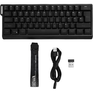 Zunate Tastiera Meccanica Wireless, Layout Compatto Al 60% con Retroilluminazione RGB e Anti-effetto Ghosting Connessione Cablata Bluetooth 2.4G Tastiera da Gioco per PC Sostituibile a (BLACK)