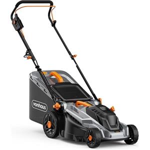VonHaus Tagliaerba Elettrico - Tosaerba Elettrico con Filo e Sacca di Raccolta, Ampiezza Lavoro 430 mm, Manubrio Pieghevole Regolabile in Altezza, 5 Modalità, Electric Corded Lawn Mower (1800 W)
