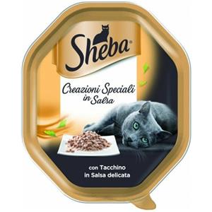 Sheba Creazioni Speciali in Salsa con Tacchino - Cibo Umido per Gatti 85 g, Senza Conservanti e Coloranti
