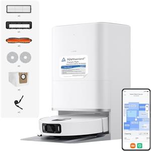 XIAOMI Robot Vacuum 5 Pro, Aspirazione potente da 20000Pa, evitamento ostacoli con AI, riconoscimento intelligente dello sporco, navigazione laser intelligente dToF con sollevamento automatico