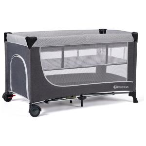 KinderKraft - Lettino da Campeggio Kinderkraft LEODY Grey