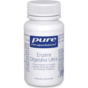 Pure Encapsulations Enzimi Digestivi Ultra - Integratore Digestivo Vegetale con Cloridrato di Betaina, 30 Capsule