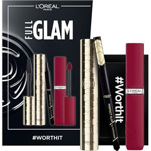 L'Oreal Paris L'Oréal Paris Set trucco con mascara, eyeliner e rossetto, Volume Million Lashes Mascara (nero), Infaillible Matte Resistance (rosso), Superliner Perfect Slim (nero), 3 pezzi