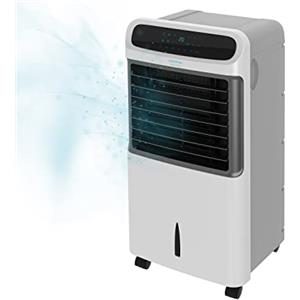 Cecotec Climatizzatore Evaporativo Portatile Freddo EnergySilence PureTech 5500 3 in 1: Freddo, Ionizzatore e Ventilatore, 12 L, 3 Velocità, Telecomando, Display LCD, Flusso d'aria 500 m3/h