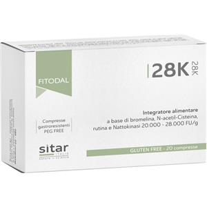 SITAR ITALIA FITODAL - Integratore Alimentare con Bromelina, N-acetil-Cisteina, Rutina e Nattokinasi - 20 Compresse
