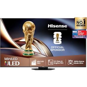 Hisense TV 65 Mini-LED 165Hz 4K 2025 65U8Q, Octagonal Stand, Dolby Atmos Multi-Channel Surround 4.1.2, Smart TV VIDAA U9 con 1000+APP, Dolby Vision IQ, HDR 10+, 165Hz Game Mode Ultra, Alexa Built-in