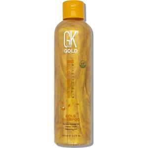 GK HAIR Global Keratin GK HAIR Gold Shampoo (250 ml / 8,5 fl. oz) Idratante per Capelli/Lucidante e Protettivo con Olio di Argan, Burro di Karité, Oli Naturali | Per tutti i tipi di capelli