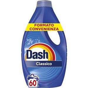 Dash Detersivo Liquido Lavatrice, 60 Lavaggi, Classico, Rimuove Le Macchie, Igienizza, Brillantezza Per I Capi