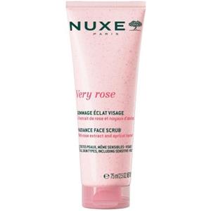 Nuxe Very Rose Radiance Face Scrub - Esfoliante Viso Delicato con Estratto di Rosa e Polvere di Noccioli d'Albicocca, 75 ml