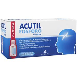 Angelini Acutil Fosforo Advance - Integratore per Memoria e Concentrazione - 10 Flaconcini