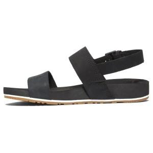 Timberland per donna. TB0A2AT90011 Sandali Malibu Waves in pelle nera [3280359], Nero, 1 a 3 cm, Fibbia, Casual