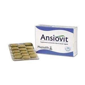 PHARMALIFE RESEARCH Ansiovit Forte - Integratore Alimentare Rilassante con Passiflora, Rodiola e Scutellaria - 30 Compresse