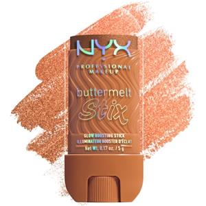 NYX Professional Makeup Buttermelt Glaze Stix, Illuminante in Stick, Fino a 8 ore di tenuta, Per Viso e Corpo, Punta di Precisione, Con Burro di Cocco e Capuaçu, Shade: It's Giving Melt, 5 g