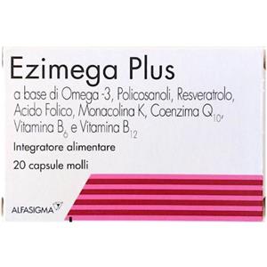 ALFASIGMA SpA Ezimega Plus 20 Capsule Molli Integratore per colesterolo e funzione cardiaca