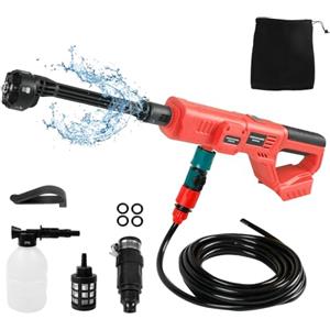 JOJOCY Idropulitrice senza fili per batteria Milwaukee da 18 V, 21000 giri/min, 1000 psi, portatile, con ugello 6 in 1, per la pulizia di pavimenti, recinzioni e pareti (senza batteria)