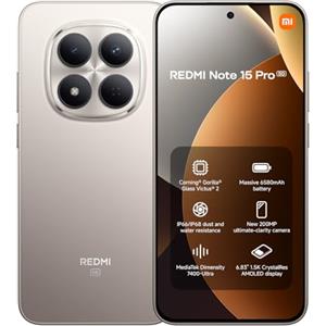 XIAOMI Redmi Note 15 Pro 5G 8+256 Titanium (No power adapter included)