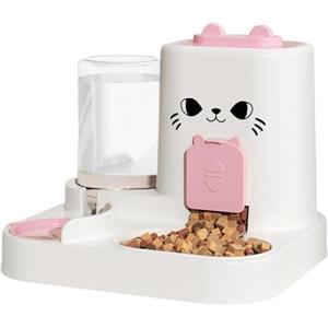 Generic Distributore automatico di acqua per gatti - Dispenser di acqua per cani, dispenser automatico di cibo per gatti | Dispenser di cibo secco con grande capacità durevole e dispenser di acqua f