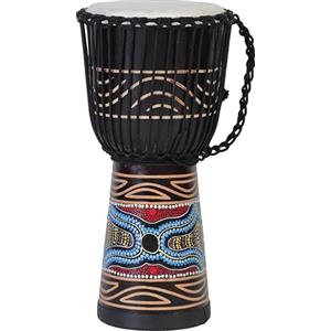 Ciffre 20cm Djembe Bongo Drum tamburo per bambini piccoli fatto a mano con un motivo colorato dipinto (bambini piccoli 2-3 anni)