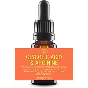 Artekas Innovation ACIDO GLICOLICO - 65% con L-ARGININA - 9,9% - Complesso Peeling Viso - Liquido - Soluzione Peeling Viso Professionale per Esfoliazione Delicata, Luminosità Della Pelle - 14g
