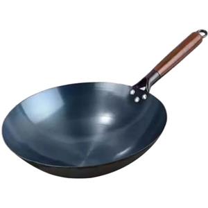 KESOTO Padella Wok Wok Antiaderente Ferro Wok Cinese per Frittate di Carne Torte Panini Pane Fritto, 30 cm