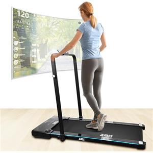 IBK Tapis Roulant elettrico Walking Home Fitness, Tappeto da corsa pieghevole salvaspazio Bluetooth integrato, Smartwatch Cardio, Telecomando, Velocità regolabile 10 km/h, App KINOMAP ZWIFT FitShow