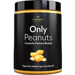 Protein Works, Burro di arachidi Croccante, Peanut Butter naturale al 100%, Vegano, Senza zuccheri aggiunti, conservanti od olio di palma, Protein Works, 990g