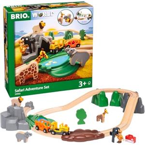 BRIO World - Set Avventure Safari, Set Costruzioni Trenino in Legno, Giocattolo per Bambino e Bambina 3+ Anni
