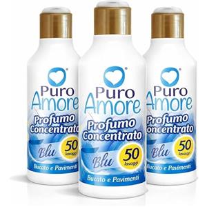 imi shop Puro Amore Profumo Concentrato Blu per Bucato e Pavimenti - Essenza Intensa e Fresca, Lunga Durata, fino a 50 Lavaggi