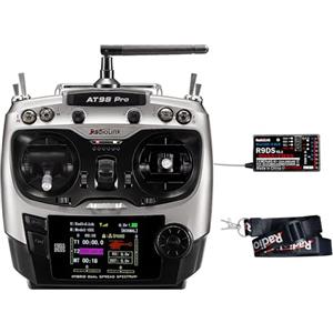 Radiolink AT9S PRO 10/12 Canali 2.4GHz RC Radio Trasmettitore e Ricevitore R9DS Controllore remoto a Lungo Raggio per FPV Racing Drone/Quad/Airplano e Altro (modalità 2 Mano Sinistra)