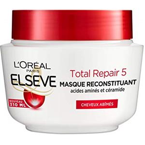 L'Oreal Paris L'Oréal Paris Elseve Total Repair 5 - Maschera ricostituente arricchita con aminoacidi/ceramide per capelli bimati, 1 unità