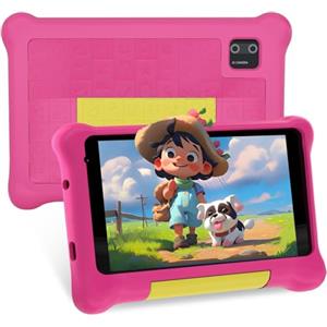 MUISOO Tablet per bambini, 7 pollici, Android 13, certificato GMS, 5 GB di RAM 32 GB di ROM, rosa