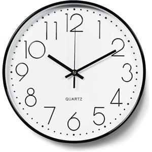 CIOXSOIO 30cm (12 pollici) Orologio da Parete Silenzioso, Senza Ticchettio Movimento al Quarzo, Numeri 3D Facile da Leggere Orologio da Muro, Orologio a Parete per Camera da Letto, Soggiorno, Cucina